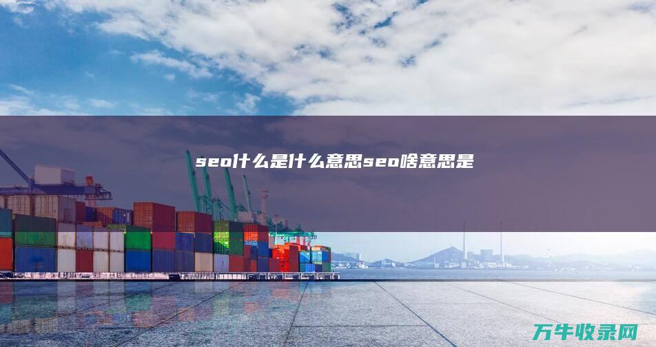 seo什么是什么意思 (seo啥意思是)